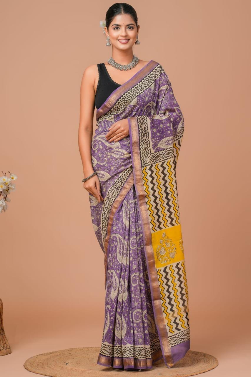 Peach Georgette Party Saree