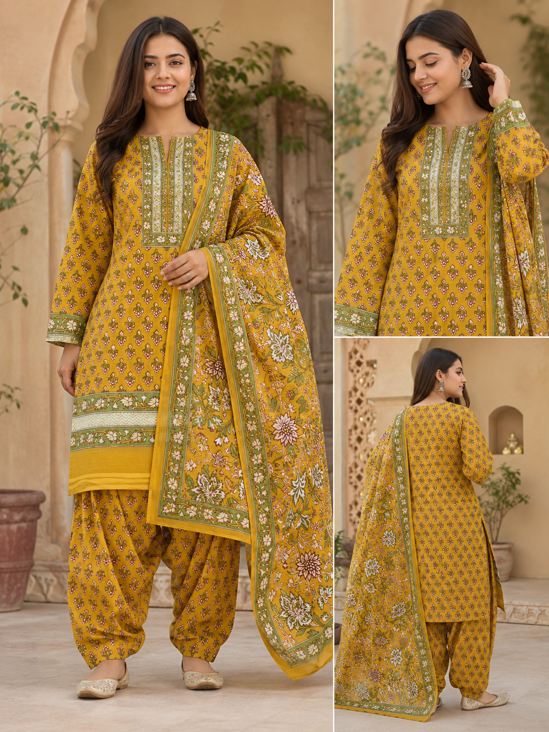 Preeti cotton dupatta set fabric 