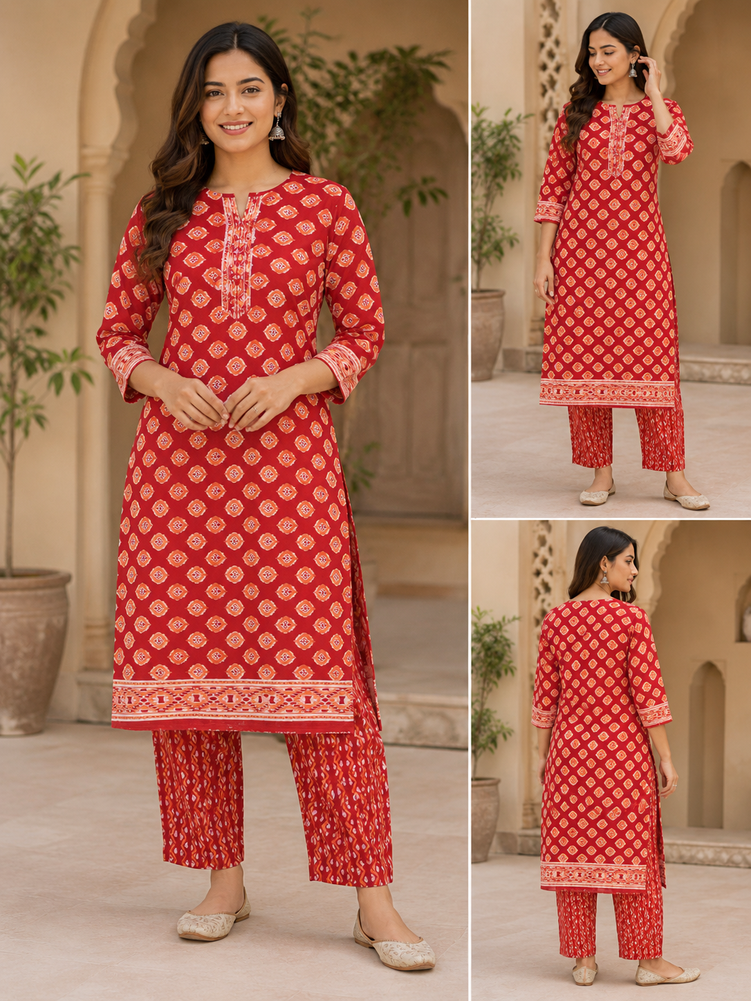 Binaa cotton suit with dupatta fabric 